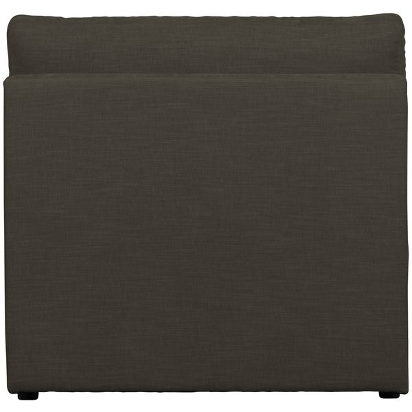 Family 1-seater element without arm anthracite, back view