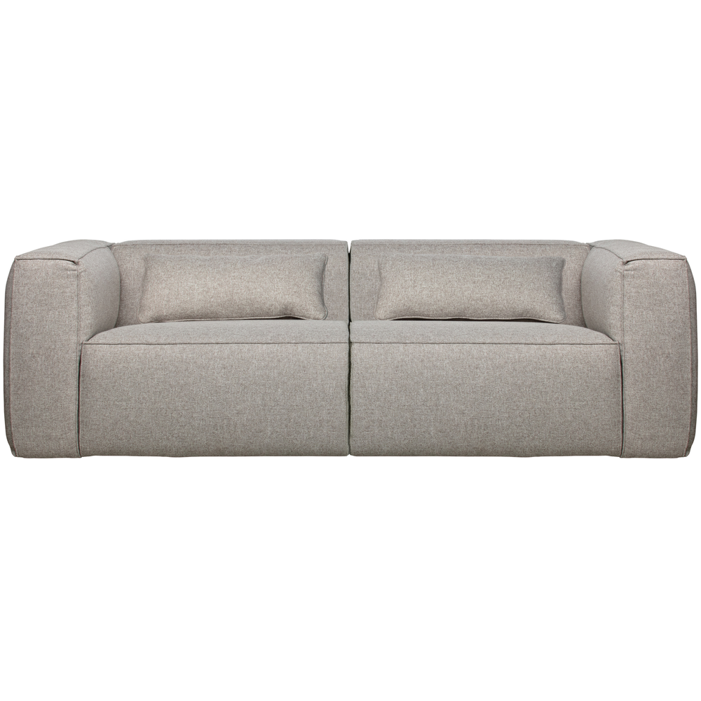 Bean 3,5-seater sofa incl. cushions light grey melange, front view