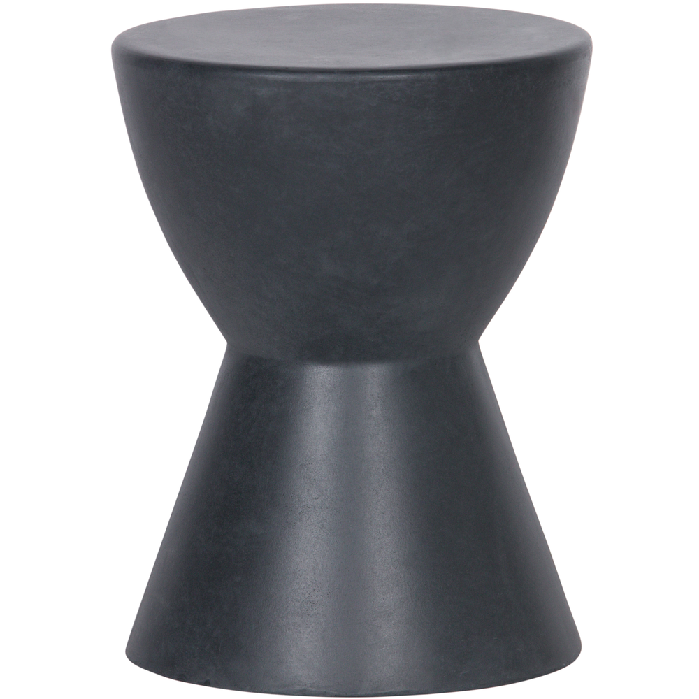 Dover kruk betonlook antraciet 45xø35 cm, vooraanzicht