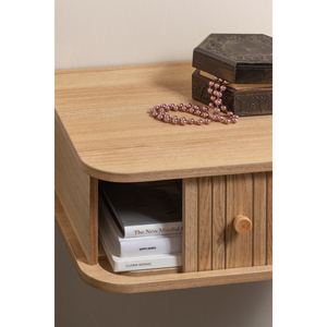 Jena hanging nightstand left/right wood natural, room setting