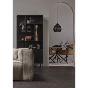 Bean 3,5-seater sofa rib fabric travertin, detail