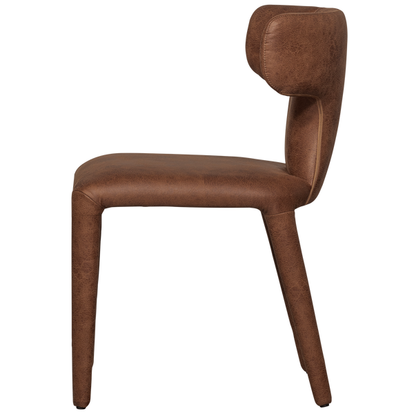 Permit dining chair leather look cognac, front view