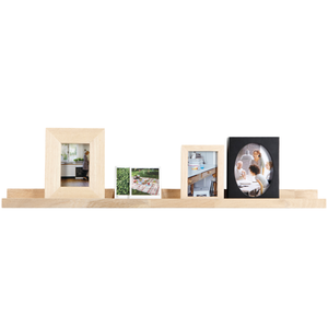 Vt-photoframe shelf oak 100 cm, front view