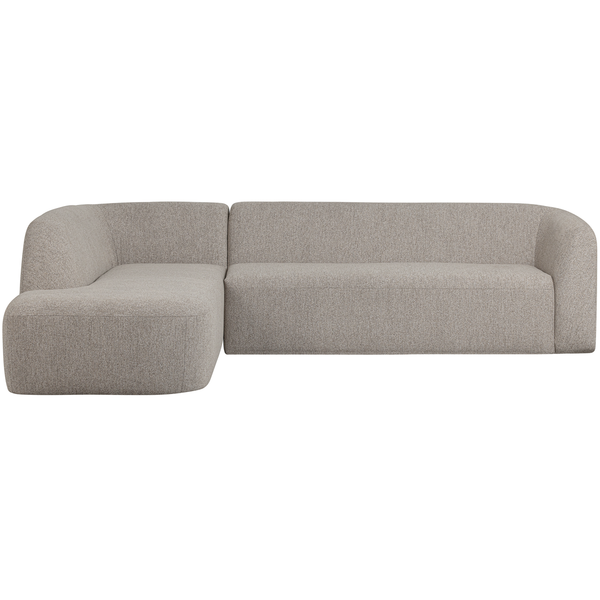 Sloping canapé d angle gauche off white melange, vue de face