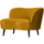 Sara lounge armchair right velvet ochre