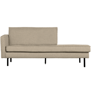 Rodeo daybed gauche bouclé beige, vue de face