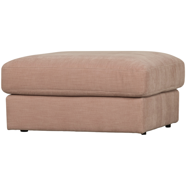 Family pouf tissu rose, côté gauche