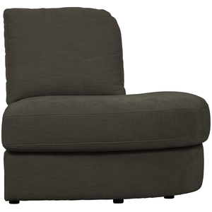 Family 1-place element angle rond droit tissu anthracite, vue de face