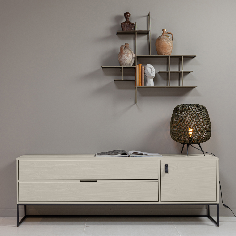 Silas tv meubel 180 cm grenen dust, sfeerfoto