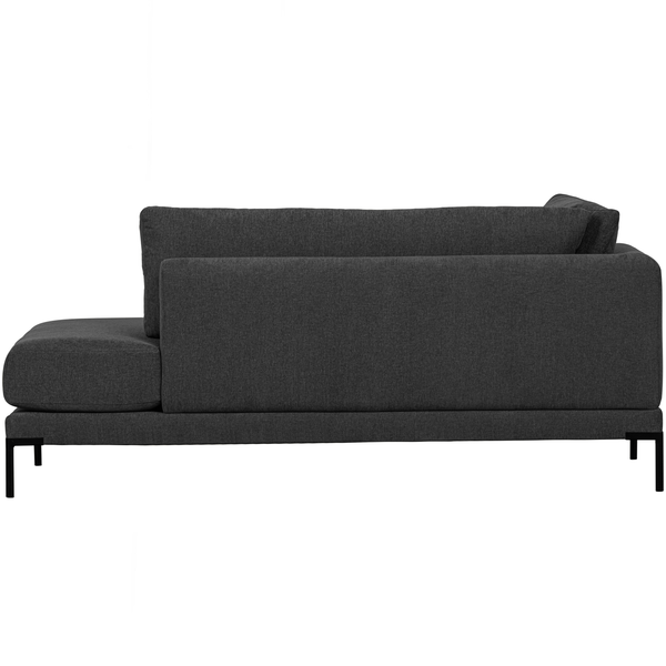 Couple lounge element right dark grey, back view
