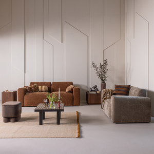 Umina fauteuil slub chenille khaki, photo d'ambiance