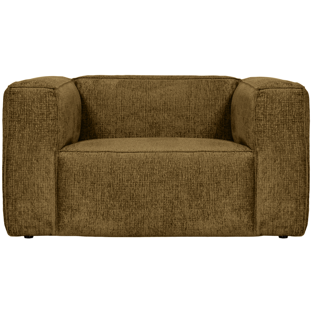 Bean armchair structure velvet spices, front view