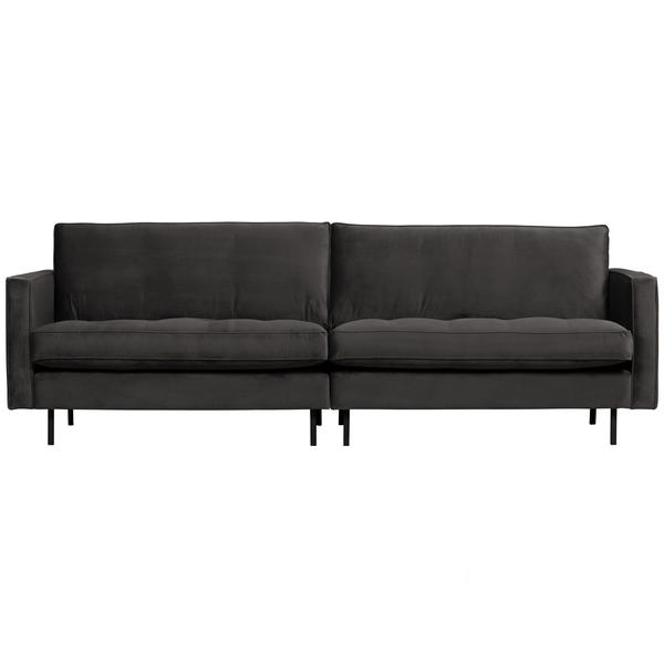 Rodeo classic canape 3-places velvet anthracite, vue de face