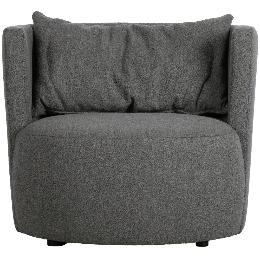 Explore fauteuil bouclé staalgrijs, vooraanzicht