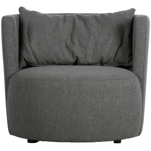 Explore fauteuil bouclé acier gris, vue de face