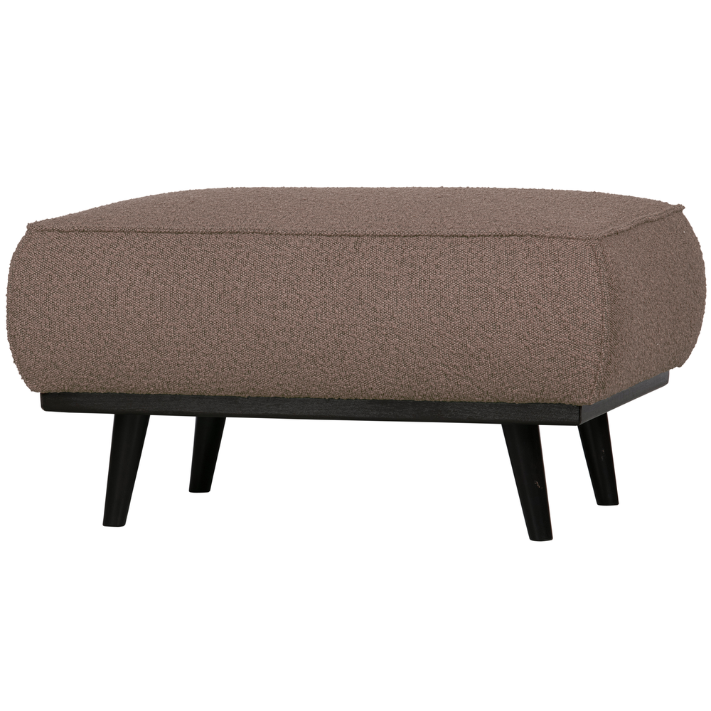 Statement hocker bouclé nougat, vooraanzicht