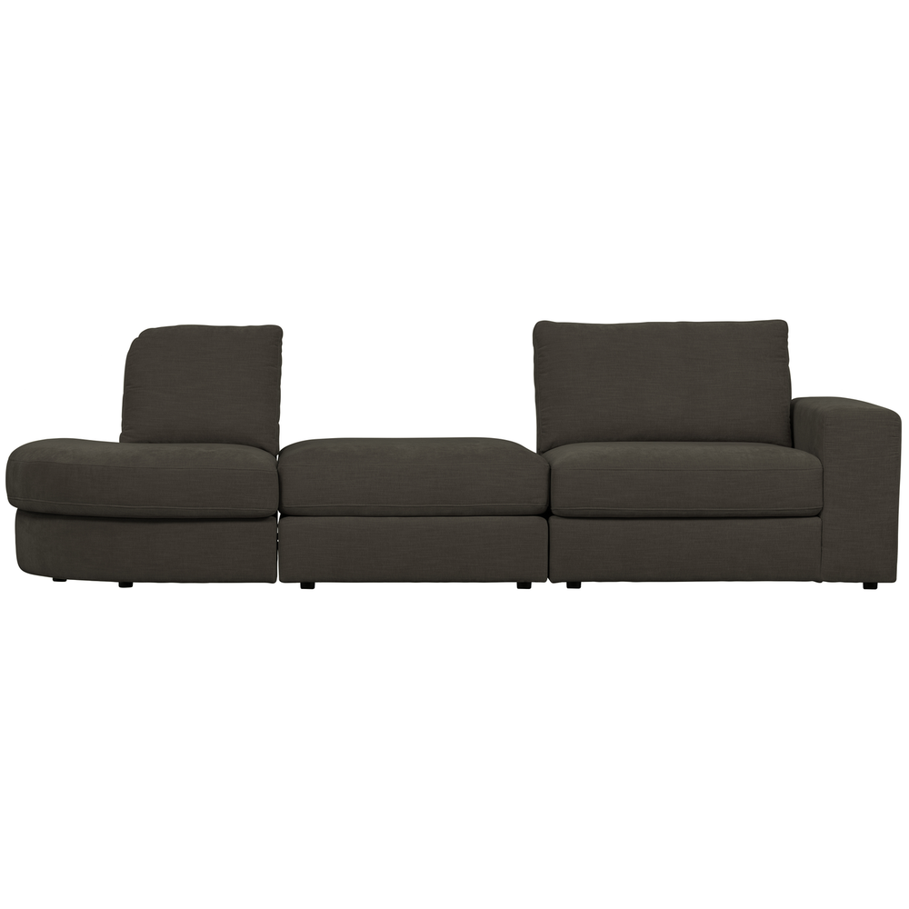 Family 1-seater elementround corner left anthracite, front view