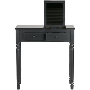 Romy hal/kaptafel hout zwart, linkerkant