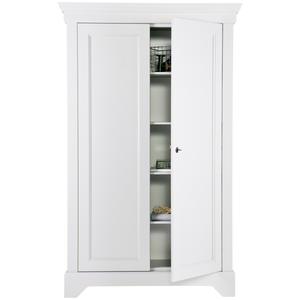 Isabel brocante kast grenen wit, linkerkant