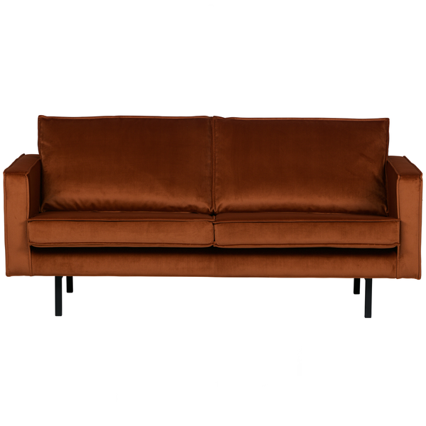 Rodeo 2,5-seater sofa velvet rust, front view