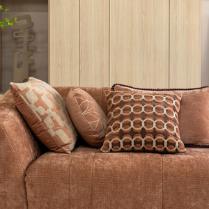 Luvo coussins velvet rose/sable - set de 4, photo d'ambiance