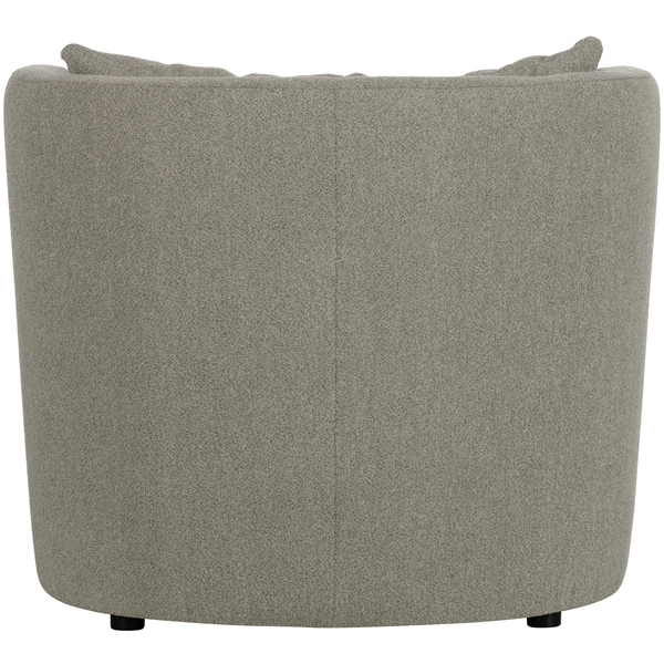 Explore armchair bouclé grey, back view
