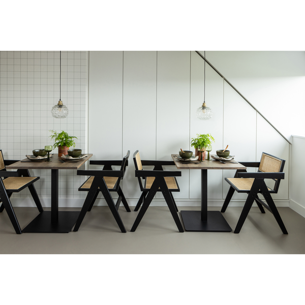 Gunn eetkamerstoel rattan/hout zwart, sfeerfoto