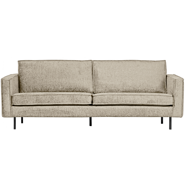 Rodeo canape 2,5-places structure velvet wheatfield, vue de face