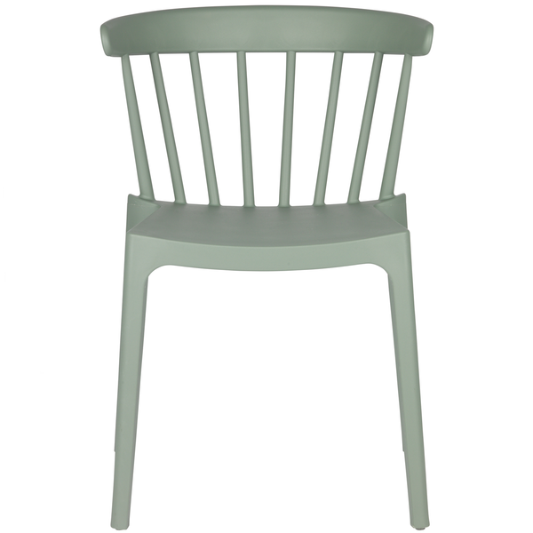 Bliss tuinstoel met spijlen kunststof jadegroen, vooraanzicht