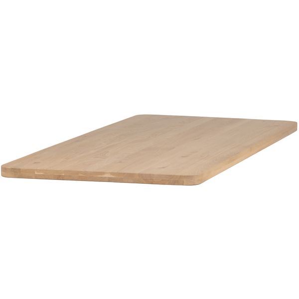 Tablo plateau de table en chêne naturel incurvé 200 x 90 cm, vue de face
