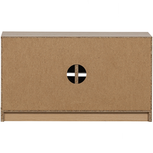 Modulair bas-de-casse 77 cm chêne naturel mat, vue de dos