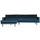 Rodeo chaise longue links velvet blauw