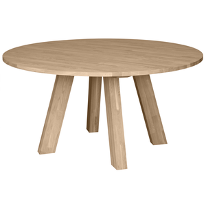 Rhonda XL table à manger ø150 cm chêne naturel, vue de face