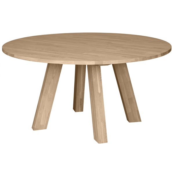 Rhonda XL table à manger ø150 cm chêne naturel, vue de face