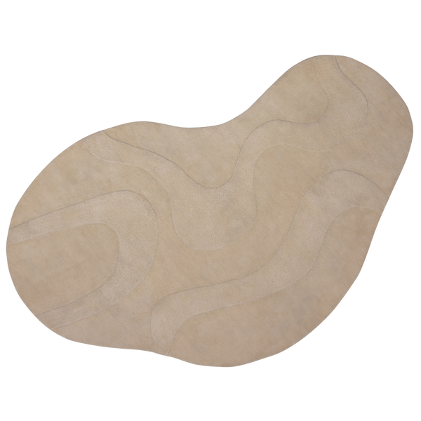 Alya tapis organique lait 170x240 cm, vue de face