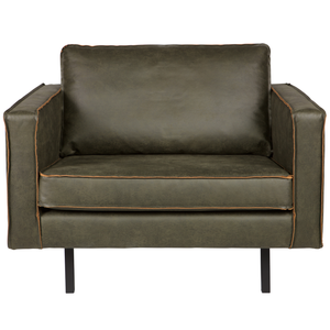 Rodeo fauteuil eco cuir army, vue de face