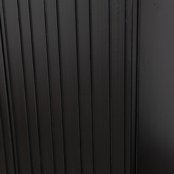 New Gravure hoge kast met lade grenen zwart, detail