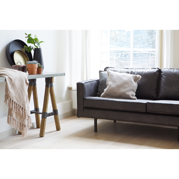 Rodeo 3-seater sofa ecoleather black, room setting