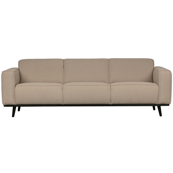 Statement 3-places 230 cm bouclé beige, vue de face