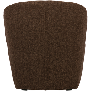 Lofty armchair brown melange, back view