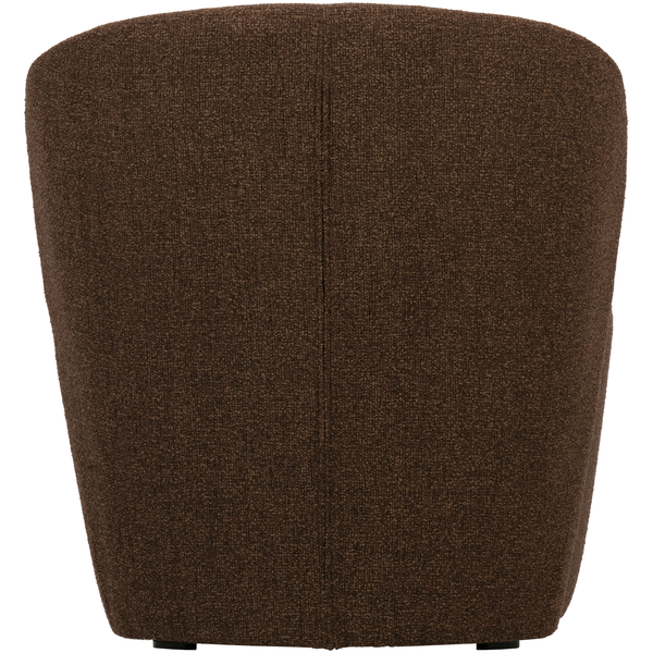 Lofty armchair brown melange, back view