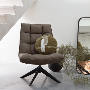 Jouke fauteuil cuir artificiel vert, photo d'ambiance