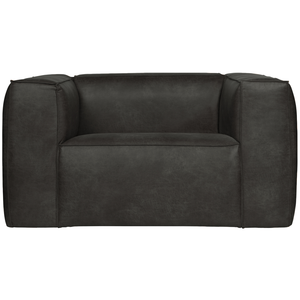 Bean fauteuil ecoleer zwart, vooraanzicht