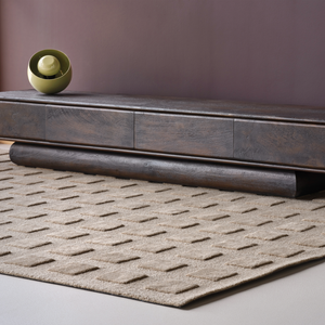 Veya rug 200x300 cm wool/cotton sand, room setting