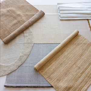 Ruglio rug 200x300 cm wool/jute brown, room setting