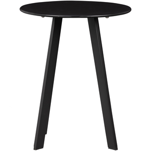 Fer tuin bijzettafel ø40 cm metaal zwart, vooraanzicht