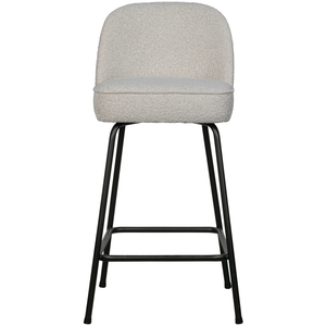 Vogue barstoel 65 cm bouclé naturel, vooraanzicht
