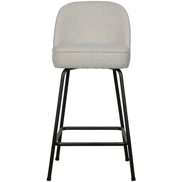 Vogue barstoel 65 cm bouclé naturel, vooraanzicht