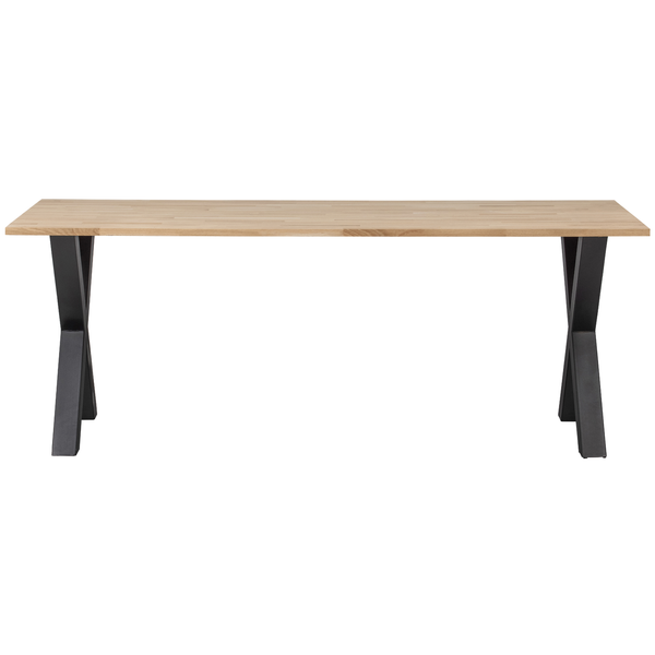 Combi Tablo eiken 200 x 90 cm met Alkmaar poot, vooraanzicht
