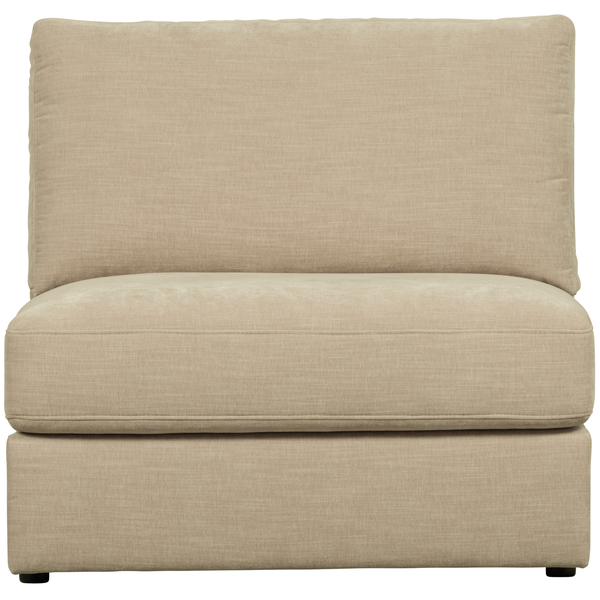 Family 1-place element sans bras tissu sable, vue de face